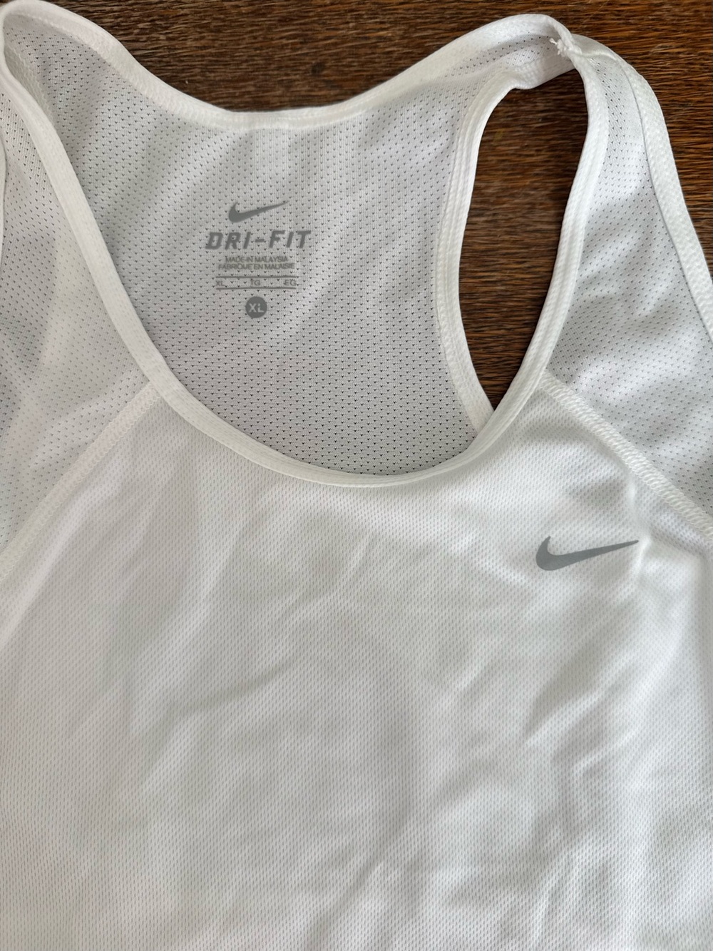 Nike White Performance Racerback Tank - Picture 3 of 4